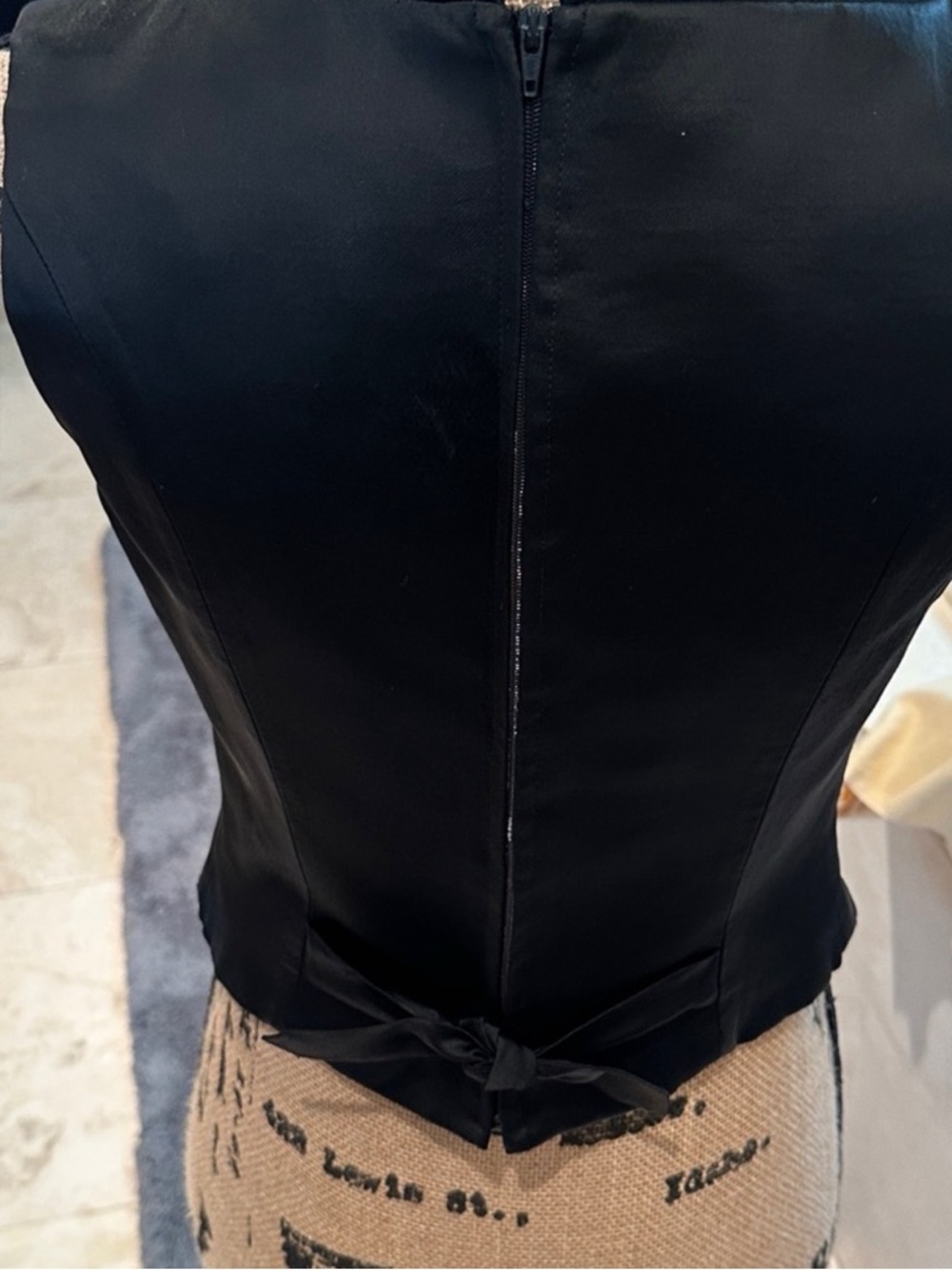 Authentic Moschino Black  Couture vintage Corset with lace up front, back zipper - Picture 2 of 15